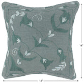 handmade  Pillow Gray Blue Hand-Woven SQUARE 100% Wool Suzani Throw Pillow